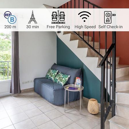 Le Duplex , Proche Gare Rer, Parking, Arrivee Autonome Apartment Palaiseau Exterior foto